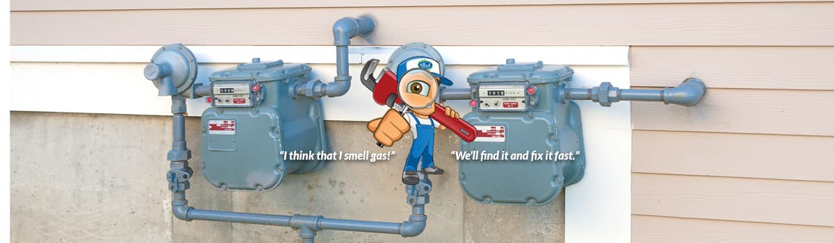 Gas Meters with a caption "I think I smell gas"