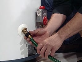 Draining a water heater